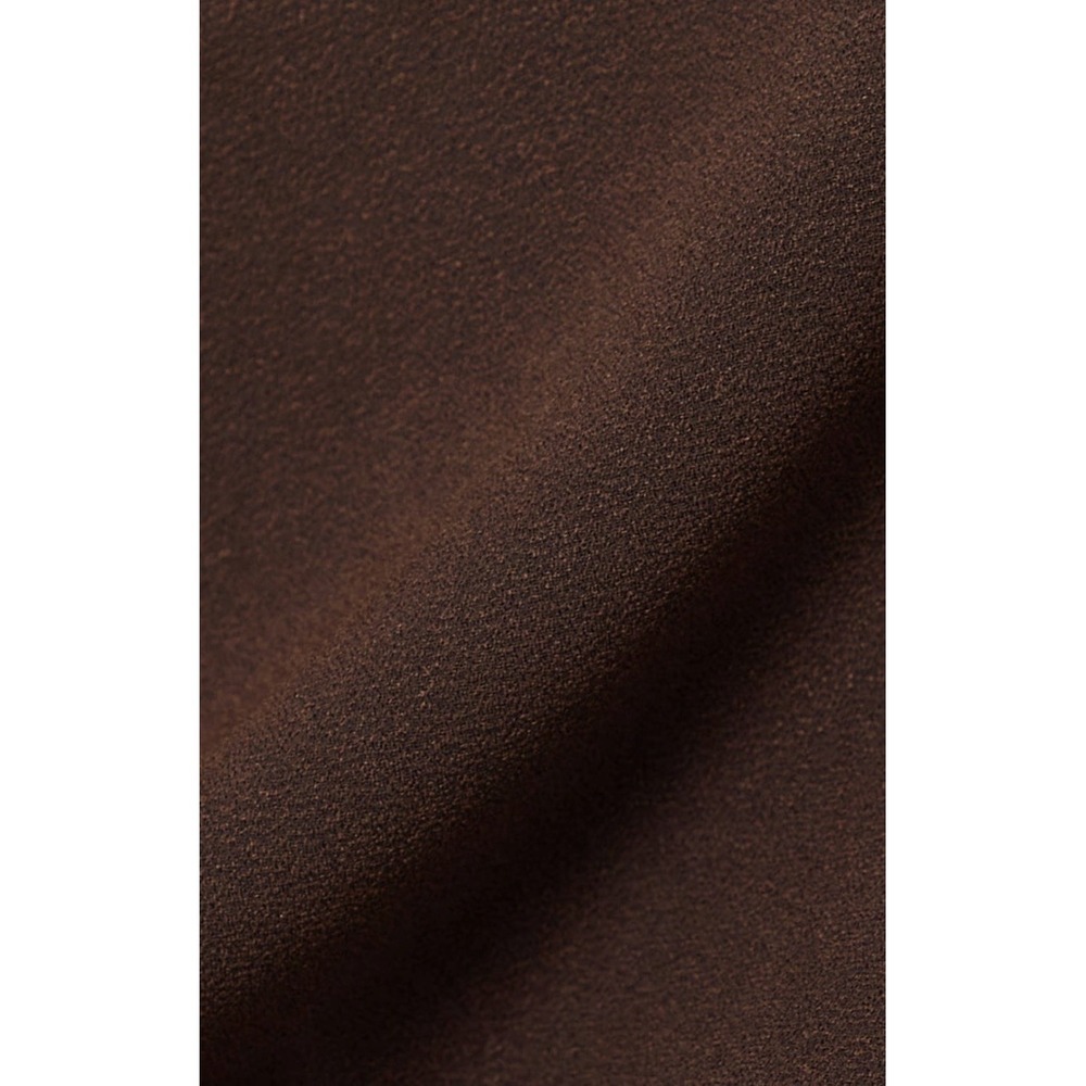 Alex Perry Rae Cropped Crepe Top Brown Size 8 - Picture 3 of 12